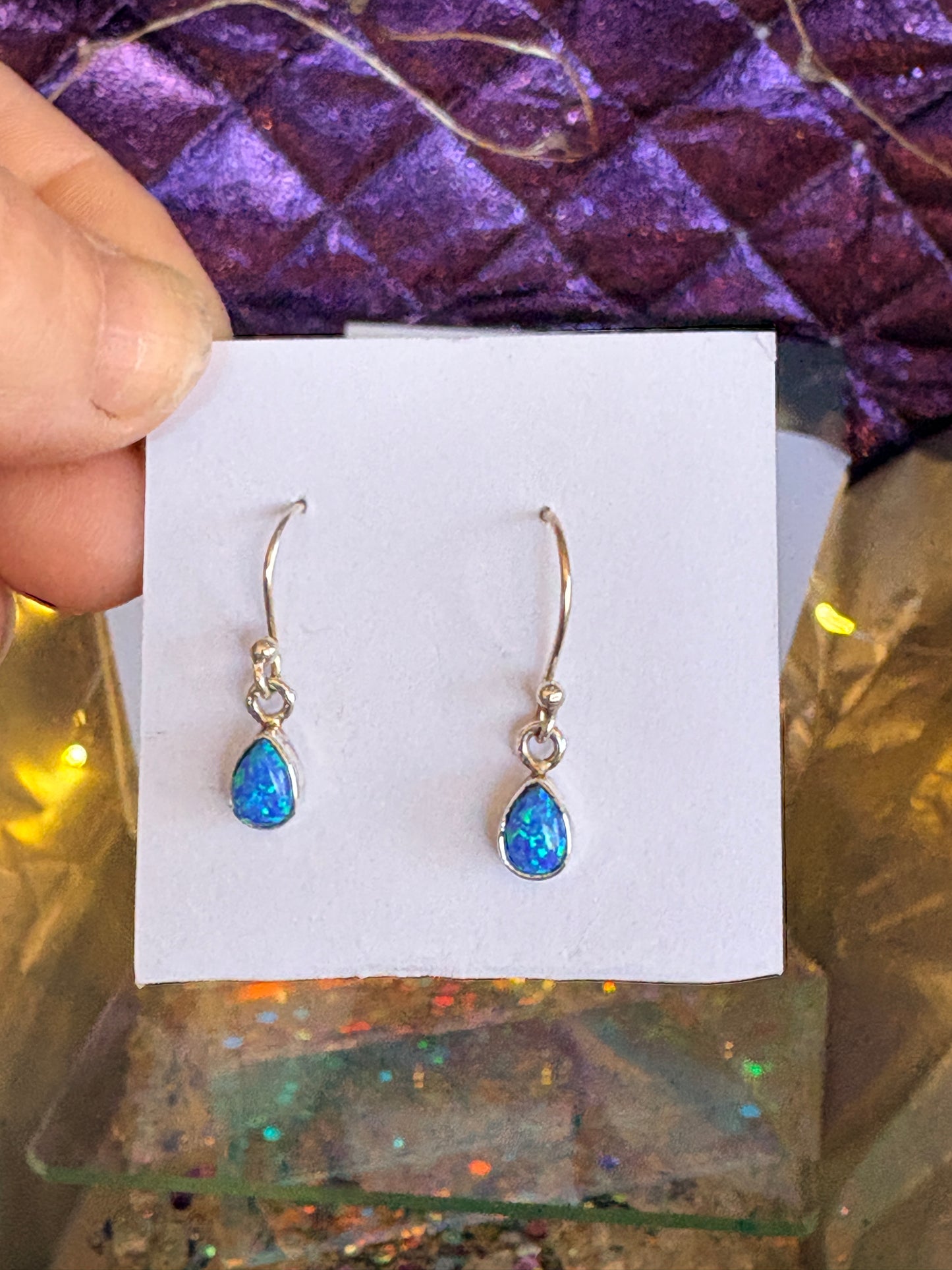 Blue Opal Teardrops