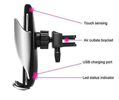 Clamping Wireless Car Charger Mount