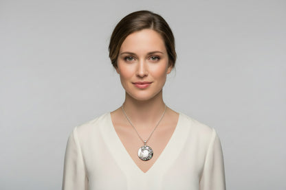 Necklace with a circular pendant