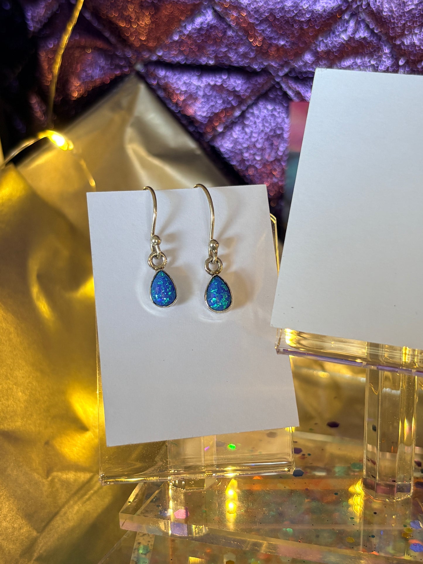 Blue Opal Teardrops