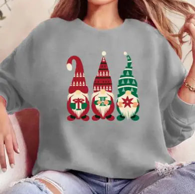 Gnome Print Long Sleeve Sweater