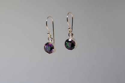 A pair of Mystic Topaz earrings set in sterling silver