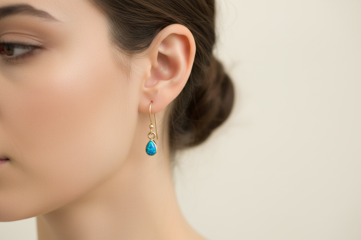 Blue Opal Teardrops