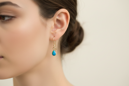 Blue Opal Teardrops