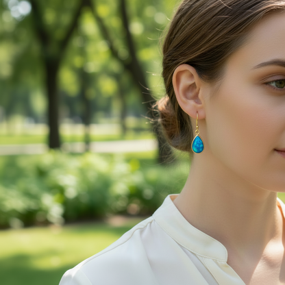 Blue Opal Teardrops