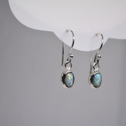 White Opal Earrings