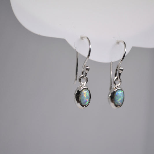 White Opal Earrings