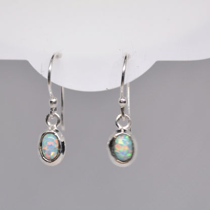 White Opal Earrings