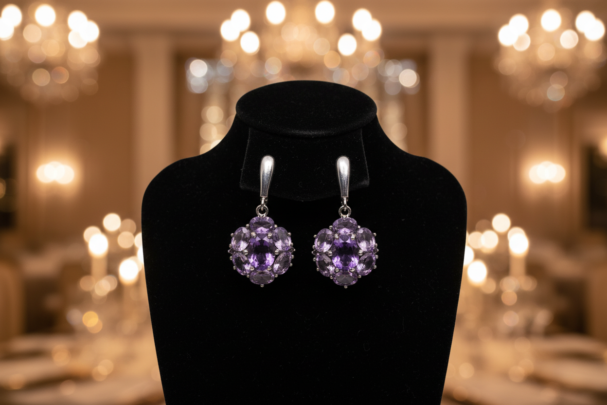 Dazzling Amethyst Earrings