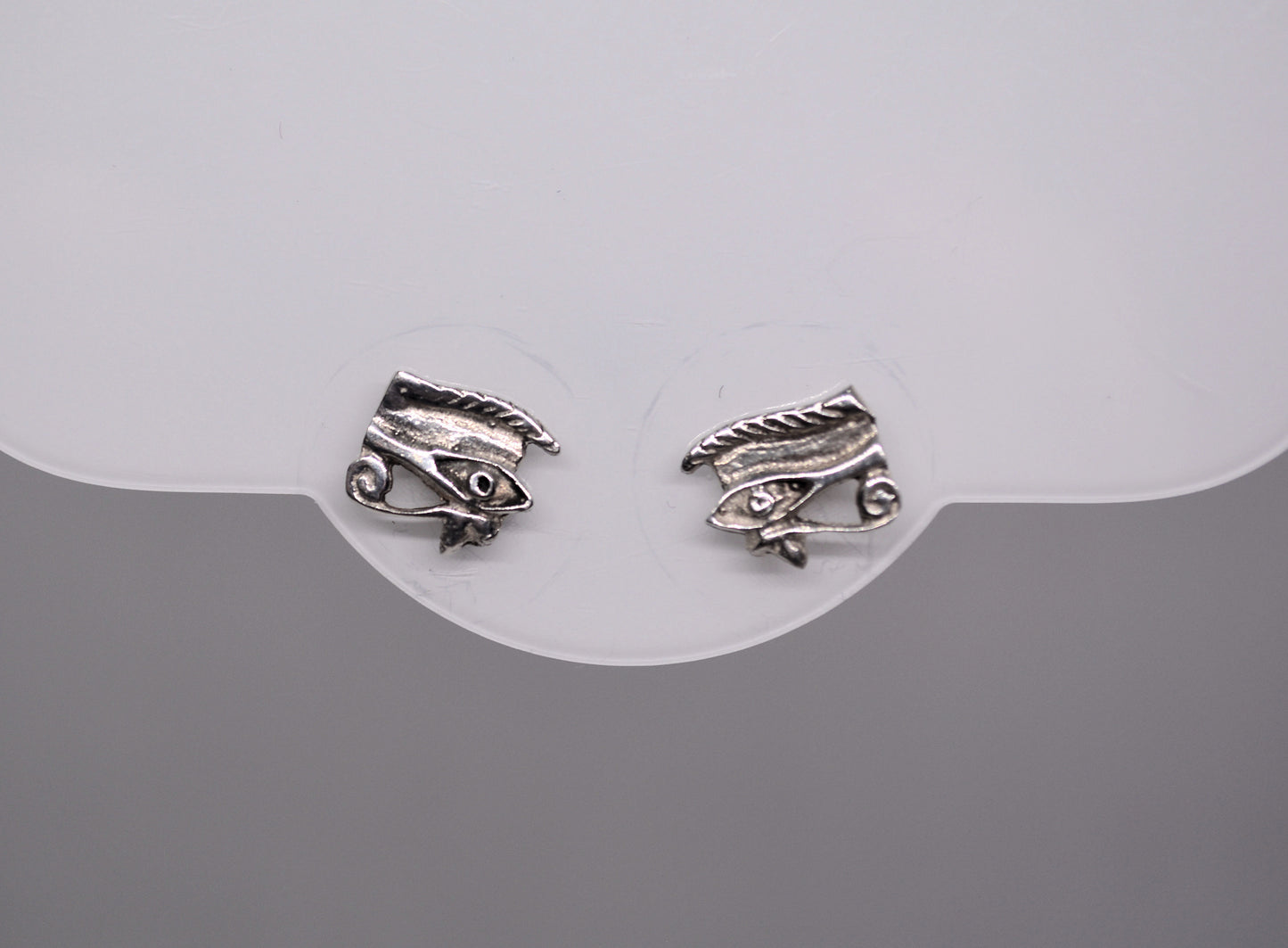 Mystical Eye of Horus Silver Stud Earrings