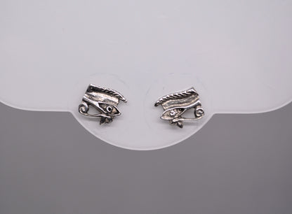 Mystical Eye of Horus Silver Stud Earrings