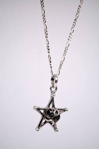 Starborn Campo del Cielo Meteorite Star Pendant in Sterling Silver