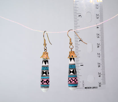 Native American Pottery Dangle Earrings