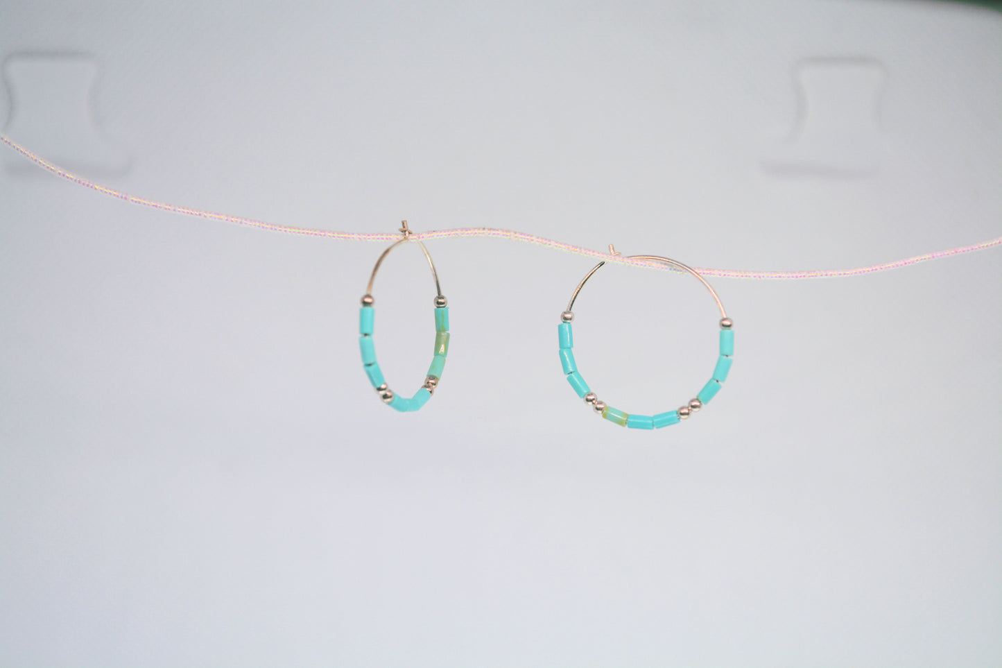 Turquoise hoop earrings