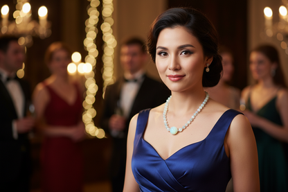 White Moonstone Beaded Necklace