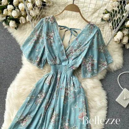 Vestido Bellezze  Floral Dress