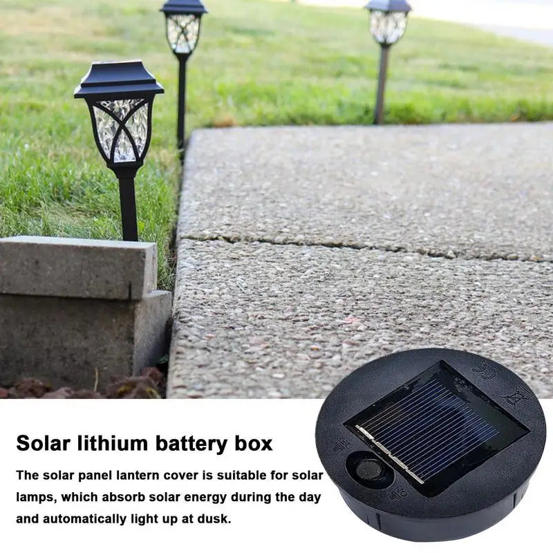 Solar Panel with LED Lantern Light Lid Solar Lights Top Replacement Part for Outdoor Hanging Lanterns DIY Table Lights Decor