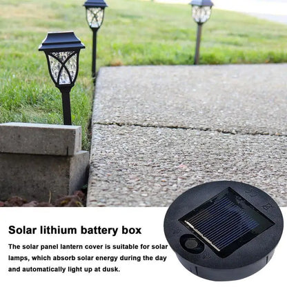 Solar Panel with LED Lantern Light Lid Solar Lights Top Replacement Part for Outdoor Hanging Lanterns DIY Table Lights Decor