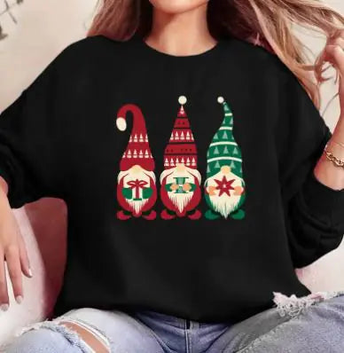 Gnome Print Long Sleeve Sweater