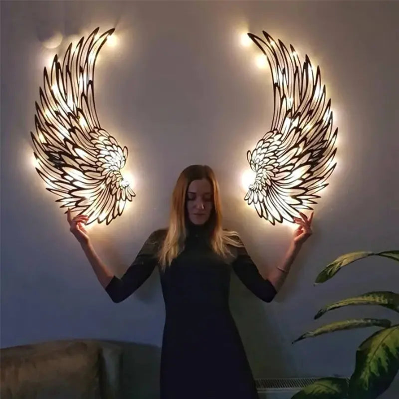 Angel Wings Wall Art With LED Lights