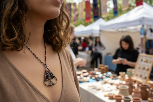 Triangle Gemstone Tree of Life