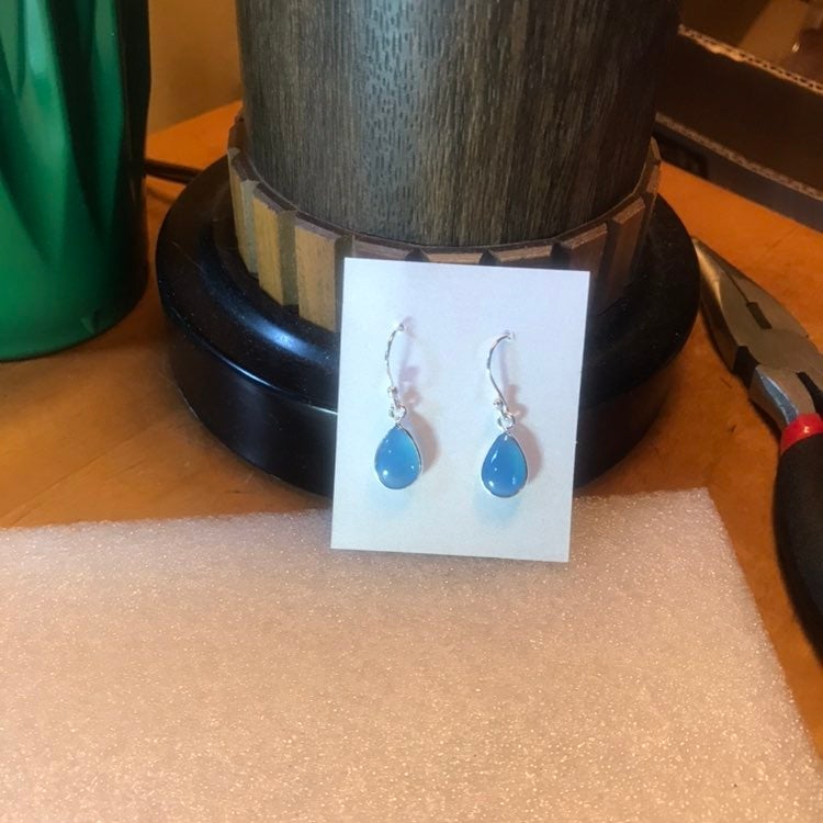 Blue Gemstone Earrings