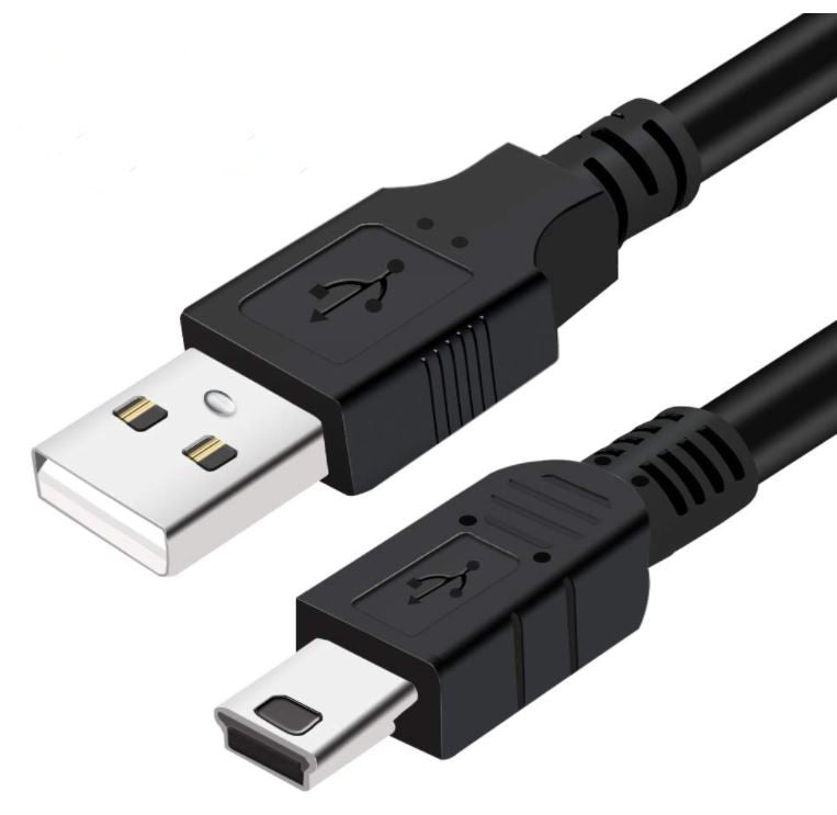 USB 2.0 Cable, Black Type A to Mini-B